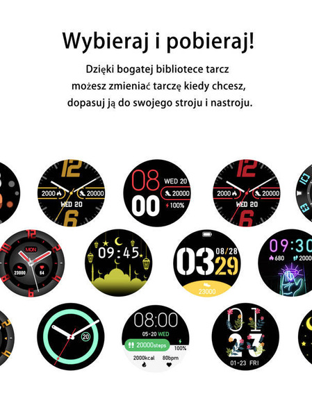 Smartwatch unisex Gravity GT1-2 czarno-różowy