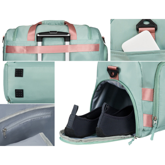 Torba sportowa Peterson 24427 różowo-jasnozielona