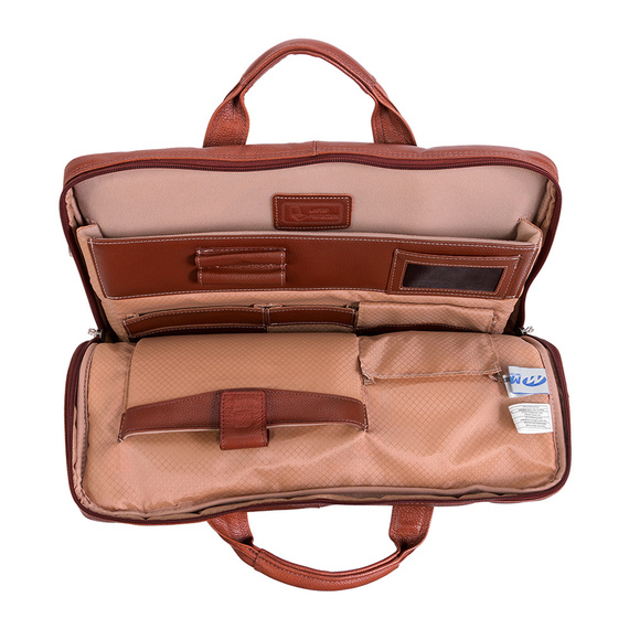 Torba na laptopa skórzana McKlein Bridgeport brązowa