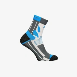 Skarpety do biegania termoaktywne szaro-turkusowe SOCKS RUN rozm. 39/41