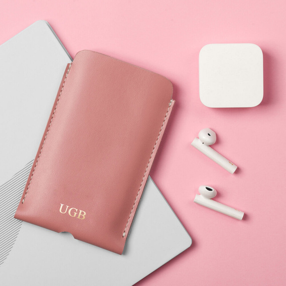 Etui na iPhone 11 skórzane Solier SA58 różowe