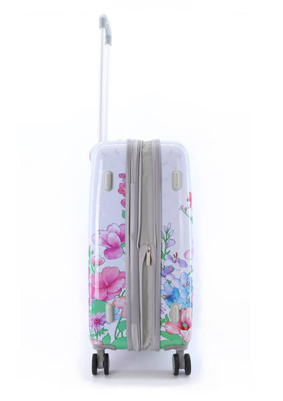 Walizka średnia twarda ABS Elle Flower 68 biała
