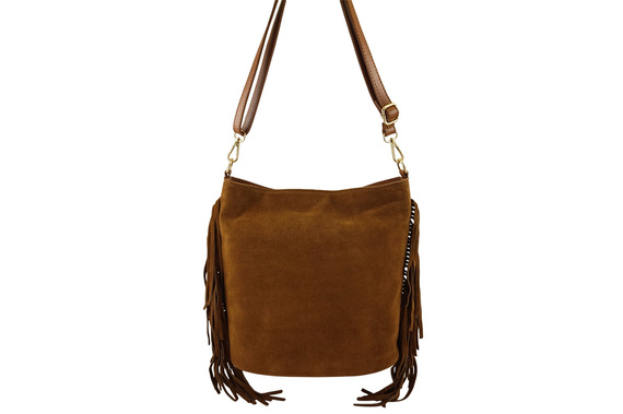 Torebka damska boho Barberini's 1022-12 jasnobrązowa