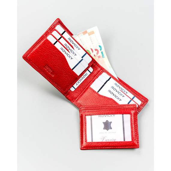 Etui na karty skórzane 4U Cavaldi CW1012-NDM czerwone