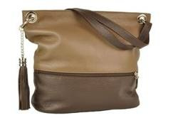 Torebka damska hobo Barberini's 163-20 beżowo brązowa