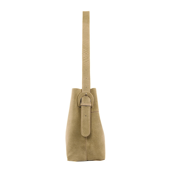 Torebka damska shopper zamszowa Solier FL39 camel
