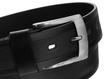 Pasek męski z klamrą skórzany Rovicky PRS-01-G czarny