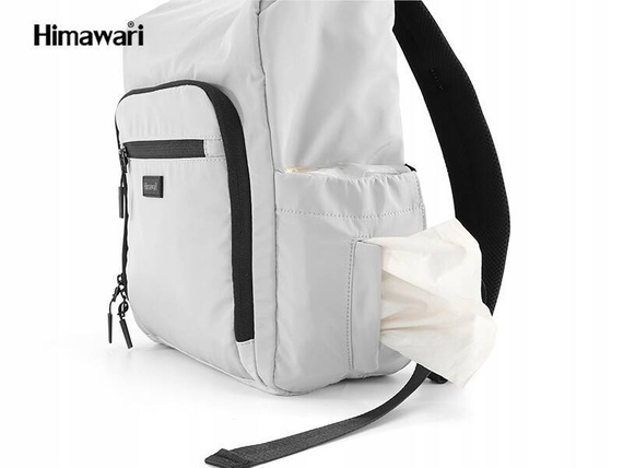 Plecak damski na laptopa Himawari 1223-02 jasnoszary