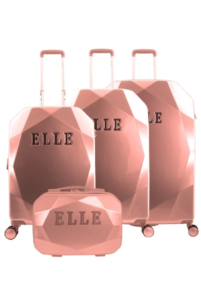 Walizka kabinowa ABS Elle Diamond 55 różowa