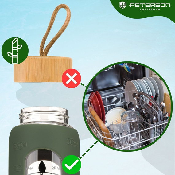 Butelka na wodę Peterson SBW-01 ciemnozielona