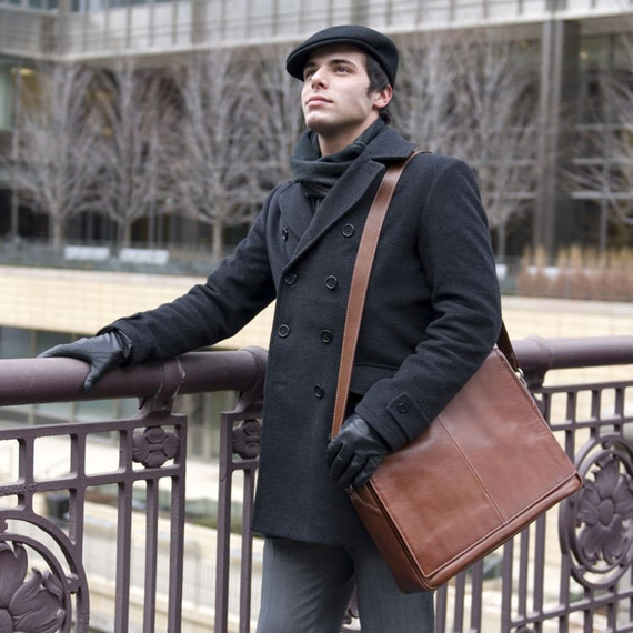 Torba na laptopa męska McKlein San Francesco brązowa