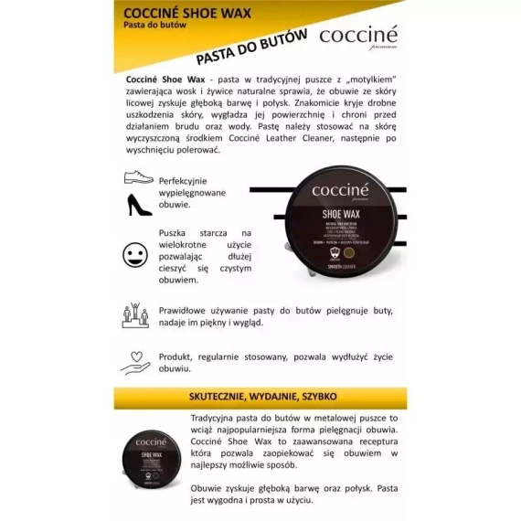 Pasta do skóry gładkiej Coccine brązowa 40 ml