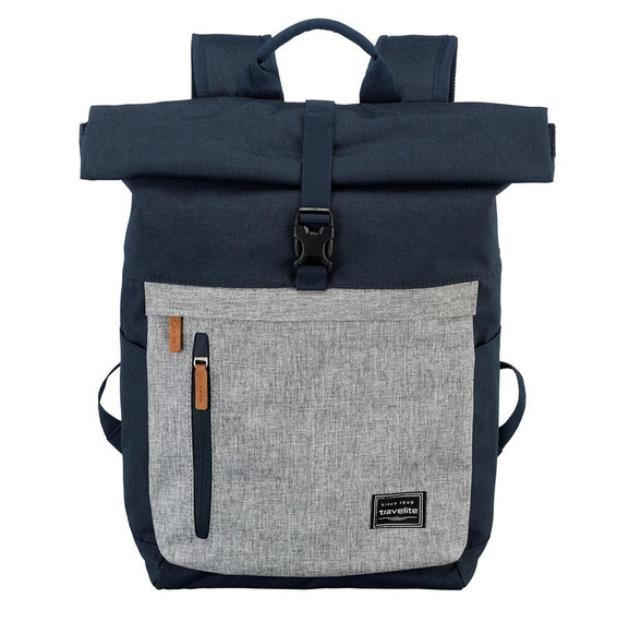 Plecak na laptopa z poliestru Travelite Basics granatowy