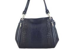 Torebka damska shopper skórzana Barberini's 858-4 granatowa