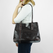 Torebka damska shopper skórzana Solier FL56 brązowa