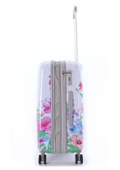 Walizka średnia twarda ABS Elle Flower 68 biała