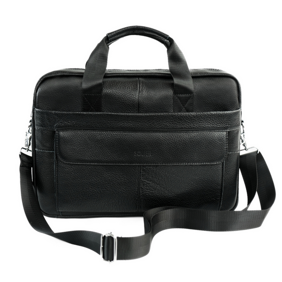 Torba na laptopa męska skórzana Solier SL46 czarna
