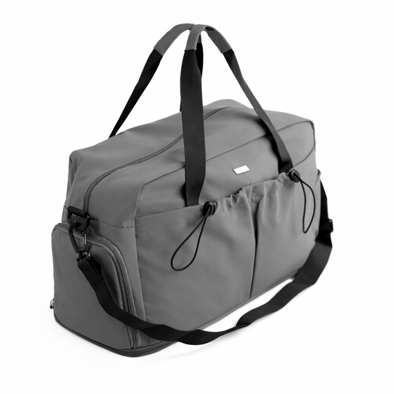 Torba sportowa damska z tkaniny Solier SM06 szara