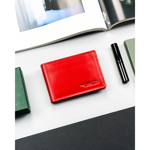 Etui na karty skórzane 4U Cavaldi CW1017-LGV czerwone