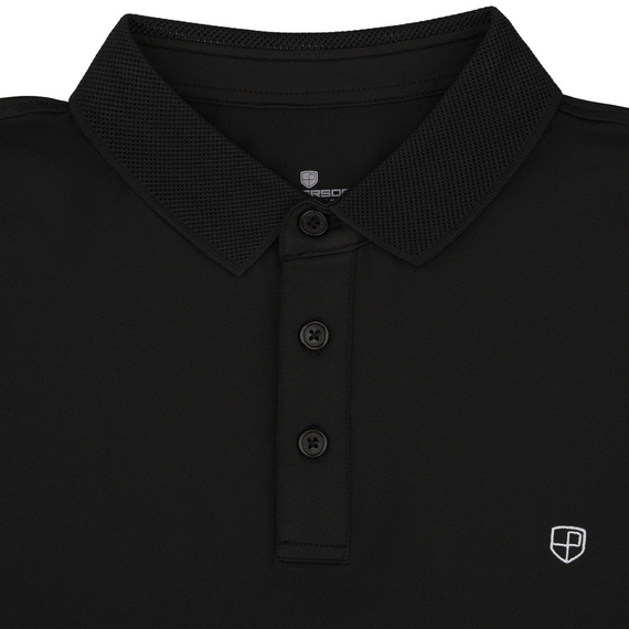 Koszulka polo męska z poliestru Peterson KPY czarna M-XL