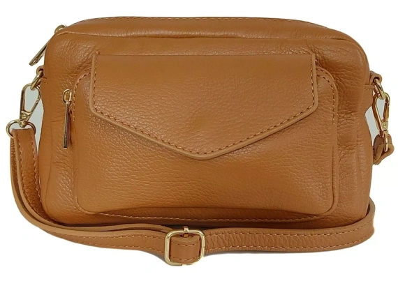 Listonoszka damska skórzana Vera Pelle MCZ45C camel