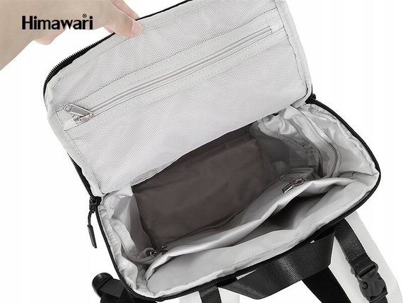 Plecak damski na laptopa Himawari 1223-02 jasnoszary