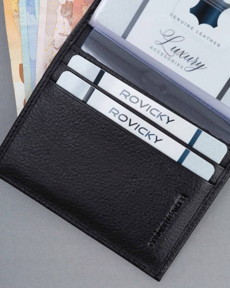 Etui na karty skórzane 4U Cavaldi TW-04-PDM-BP czarne