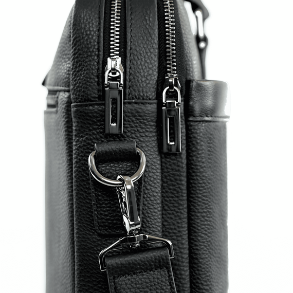 Torba na laptopa męska skórzana Solier SL42 czarna