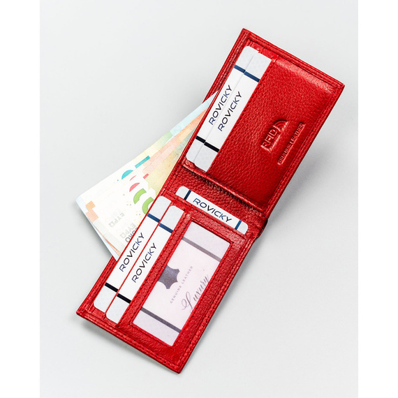 Etui na karty skórzane 4U Cavaldi CW1017-NDM czerwone