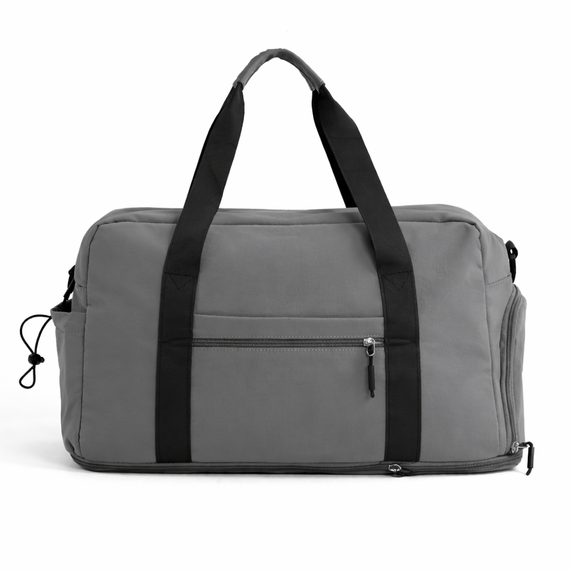 Torba sportowa damska z tkaniny Solier SM06 szara