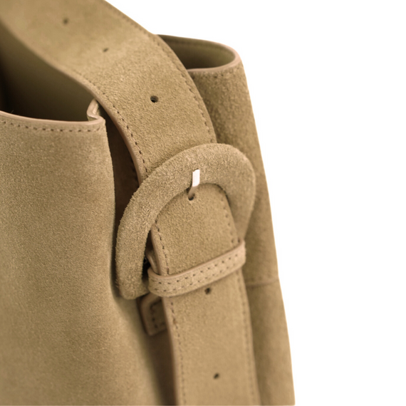 Torebka damska shopper zamszowa Solier FL38 camel