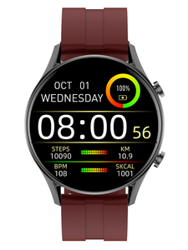 Smartwatch męski G. Rossi SW019-3 czarno-czerwony