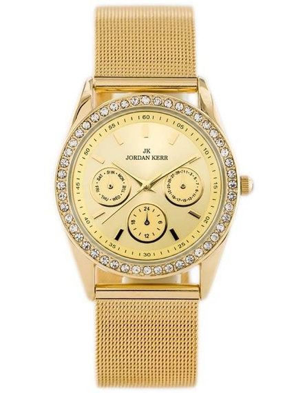 Zegarek damski na bransolecie Jordan Kerr AW273 złoty