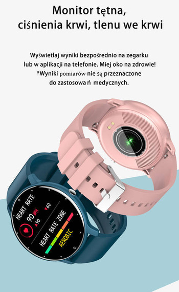 Smartwatch unisex Gravity GT1-2 czarno-różowy
