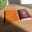 Etui na paszport skórzane Solier SW07A camel