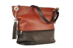Torebka damska hobo Barberini's 163-25 czerwono-czarna