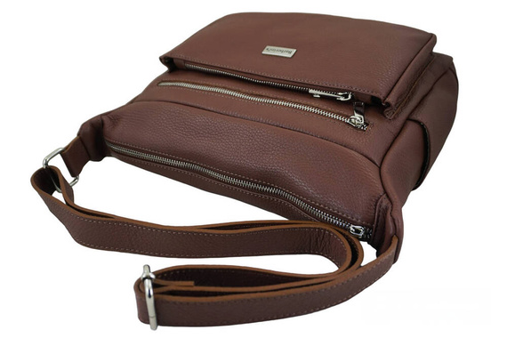 Listonoszka damska skórzana Barberini's 991-6 brązowa