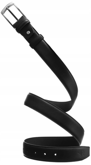 Pasek męski z eko skóry Rovicky RV-042277 czarny