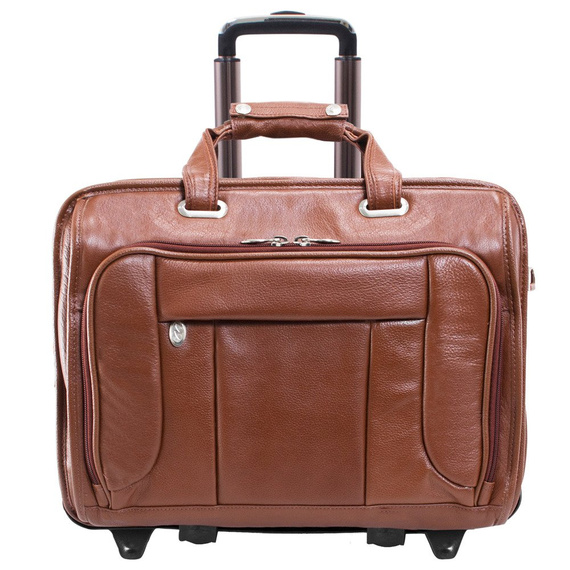Torba na kółkach 2w1 męska McKlein West Town brązowa