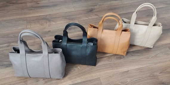 Kuferek damski skórzany Vera Pelle VPA78G szary