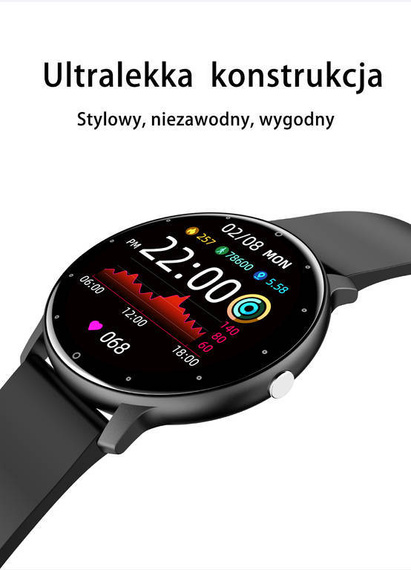 Smartwatch unisex Gravity GT1-2 czarno-różowy