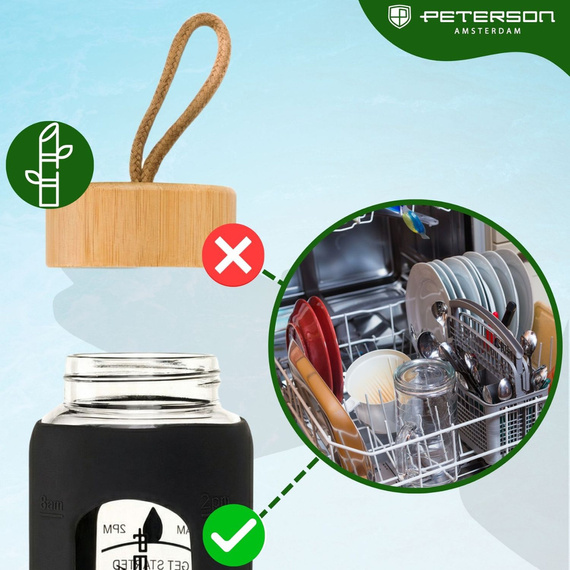 Butelka na wodę Peterson SBW-01 czarna