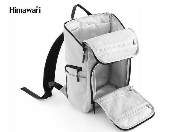 Plecak damski na laptopa Himawari 1223-02 jasnoszary