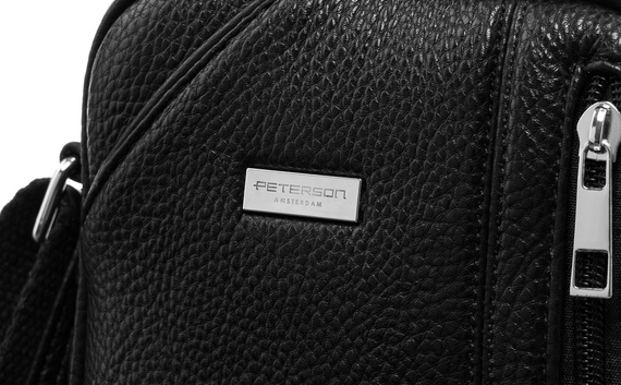 Saszetka męska na ramię Peterson 8023-MACRO czarna