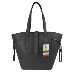 Torebka damska shopper skórzana Vera Pelle BKL25G szara