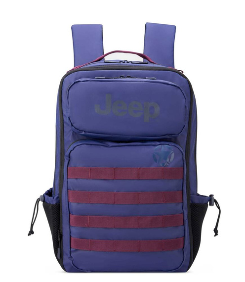 Plecak na laptopa z poliestru Delsey Jeep JS010B fioletowy
